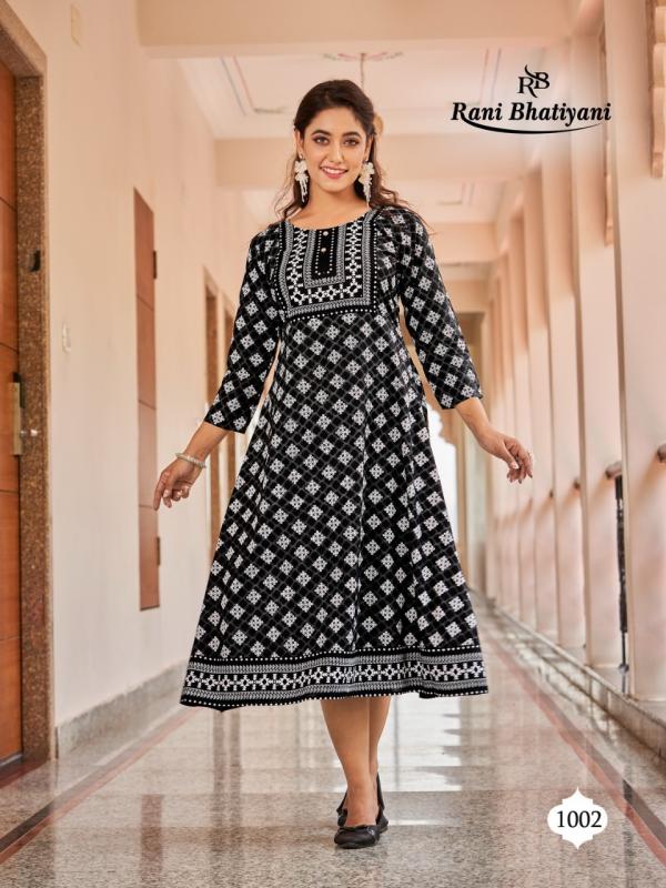 Rani Bhatiyani Lilly 1 Rayon Anarkali Kurti Collection